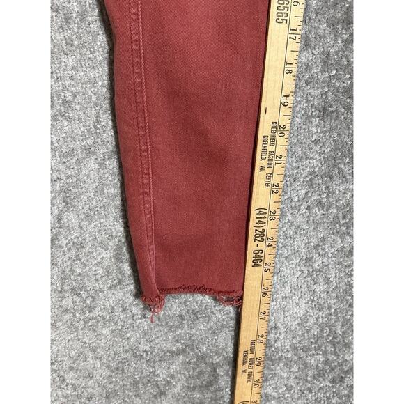 We The Free Raw Hem‎ Mid Rise Crop Jegging Jeans Womens Size 26 Red Pockets - Picture 8 of 9